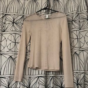 Mesh long sleeve shirt